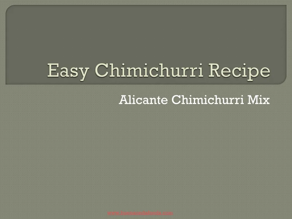 easy chimichurri recipe