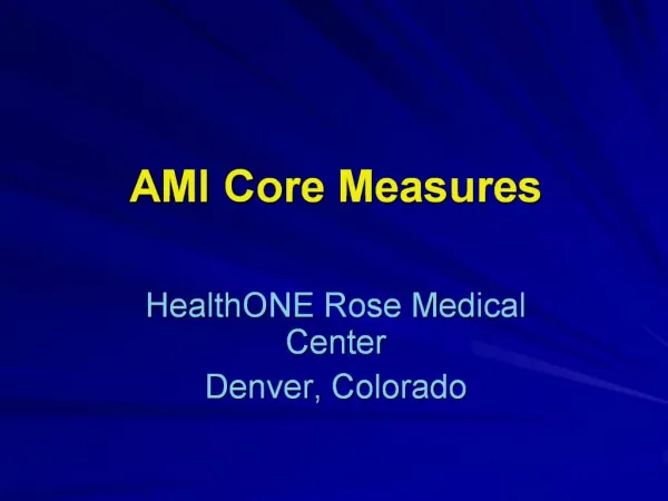 AMI Core Measures