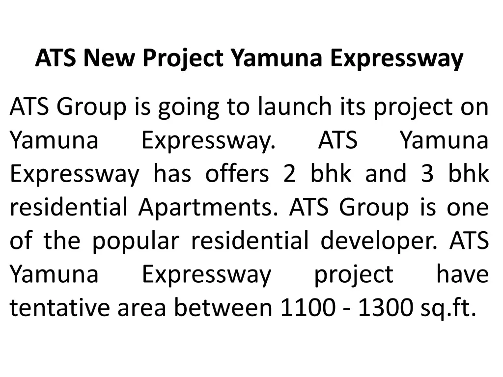 ats new project yamuna expressway ats group