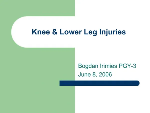 Knee Lower Leg Injuries