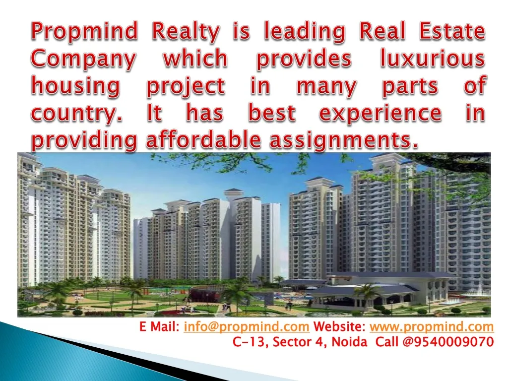 propmind realty is leading real estate company