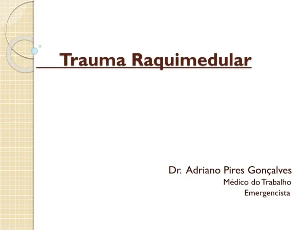 trauma raquimedular