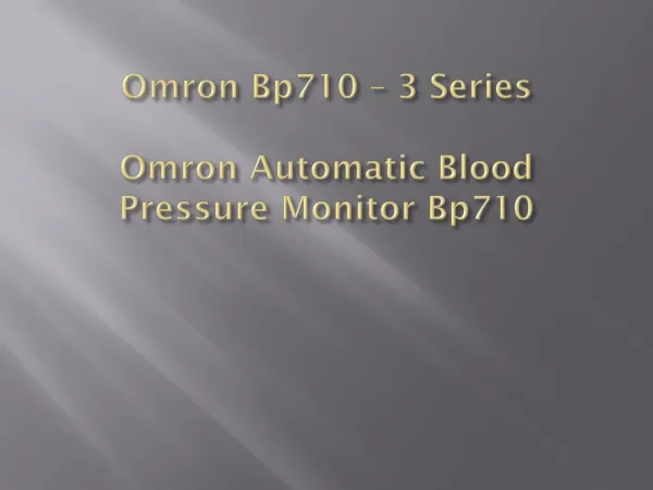 Omron Bp710 – 3 Series