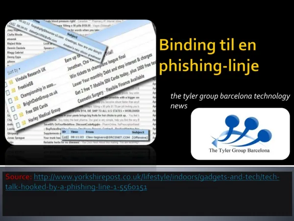 Binding til en phishing-linje | the tyler group barcelona te