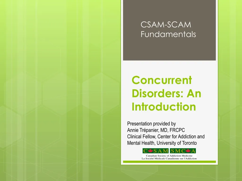 concurrent disorders an introduction