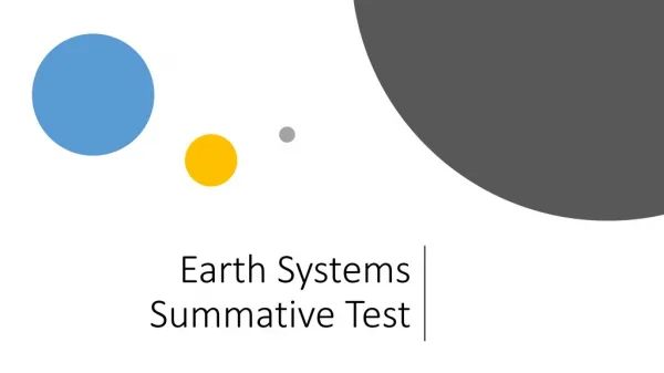 Earth Systems Summative Test