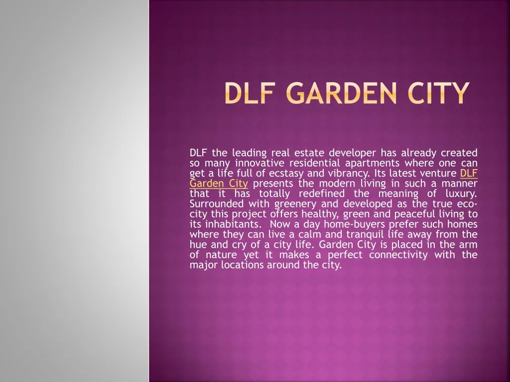 dlf garden city