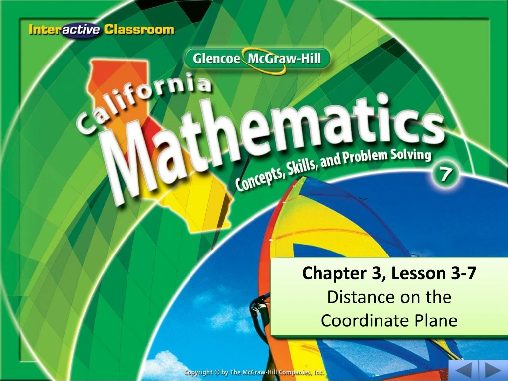 chapter 3 lesson 3 7 distance on the coordinate