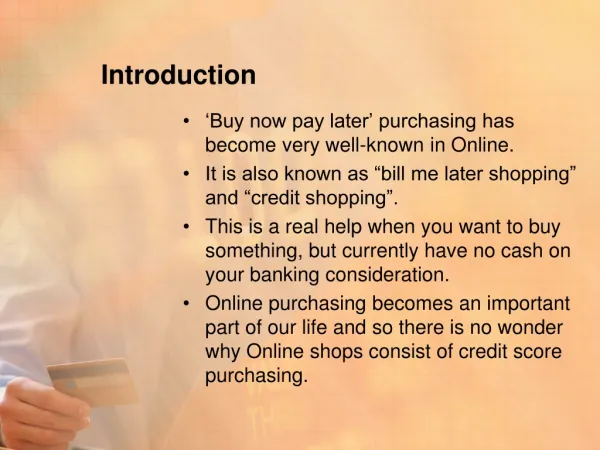 Enjoy Online shopping on credit