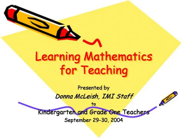 Learning Mathematics for Teaching