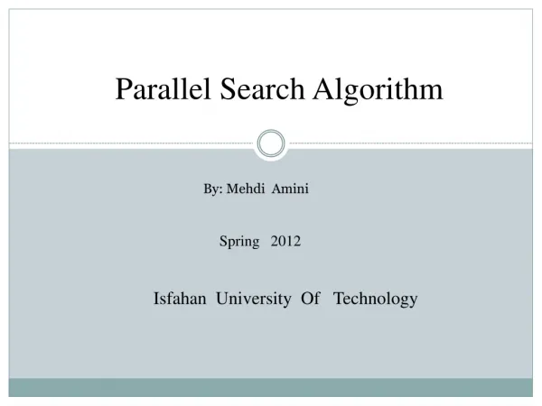 Parallel Search Algorithm