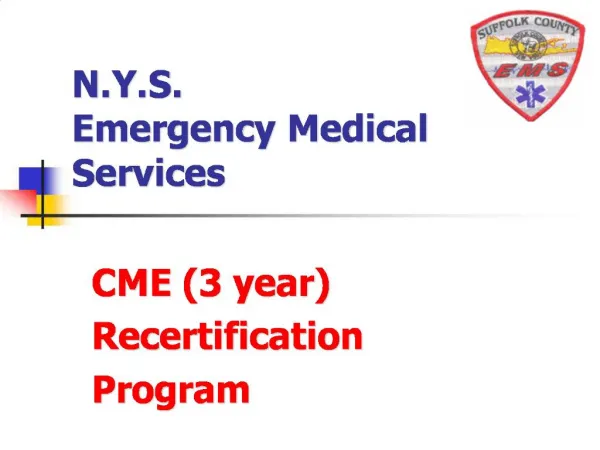 N.Y.S. Emergency Medical Services