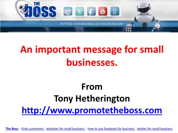 An Important Message for Small Businesses
