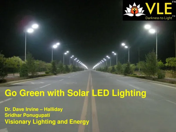 Solar LED Street Lighting by VLE