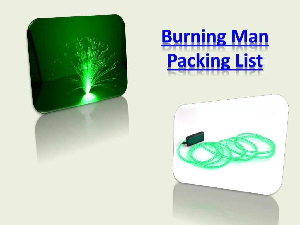 burning man packing list