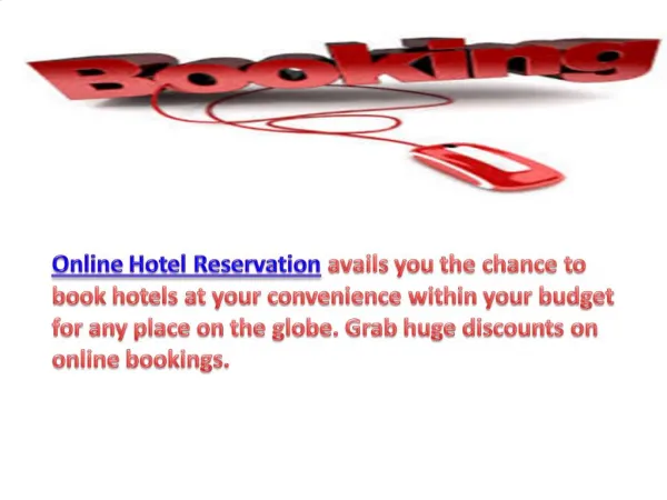 Online Hotel Reservation Deals with Exclusive Rates