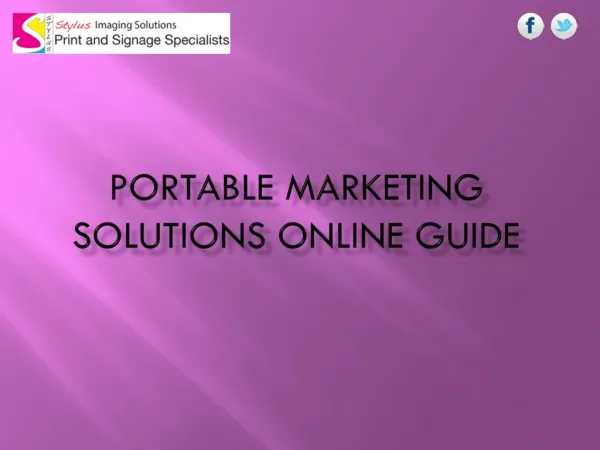 Portable Marketing Solutions Online Guide