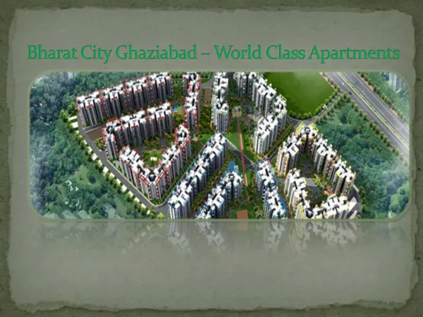 Bharat City Ghaziabad Apartments For A Healthy Living In NCR