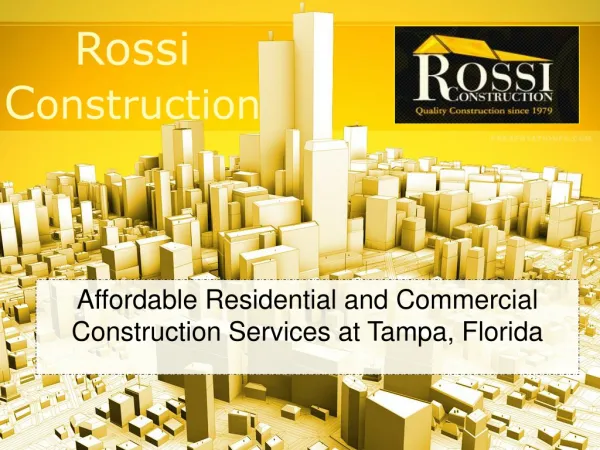 Residential and Commercial Construction Services Tampa
