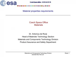 Material properties requirements - slide 1