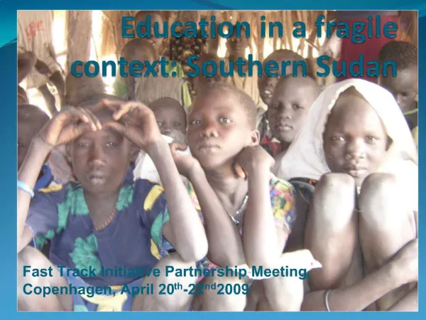 Education delivery in South Sudan