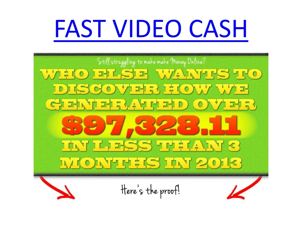 fast video cash