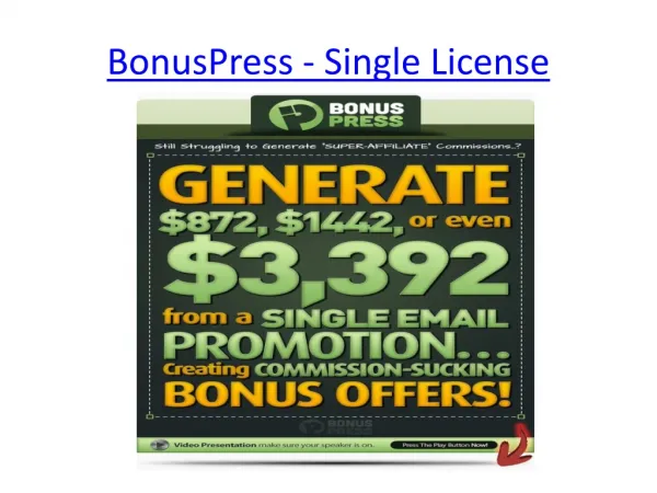BonusPress - Single License