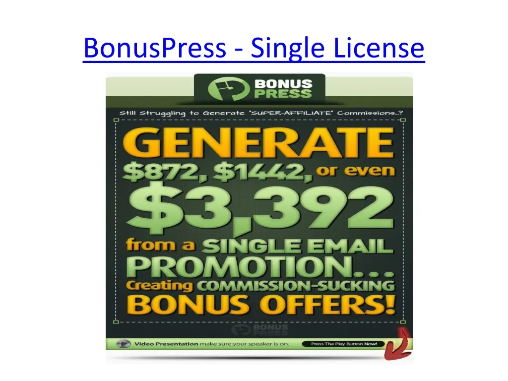 bonuspress single license