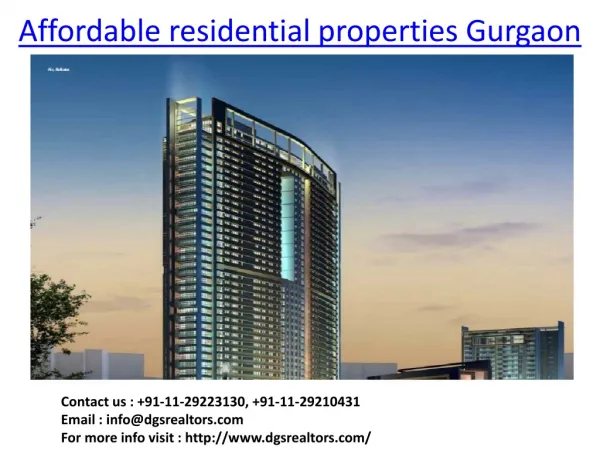 affordable residential properties gurgaon