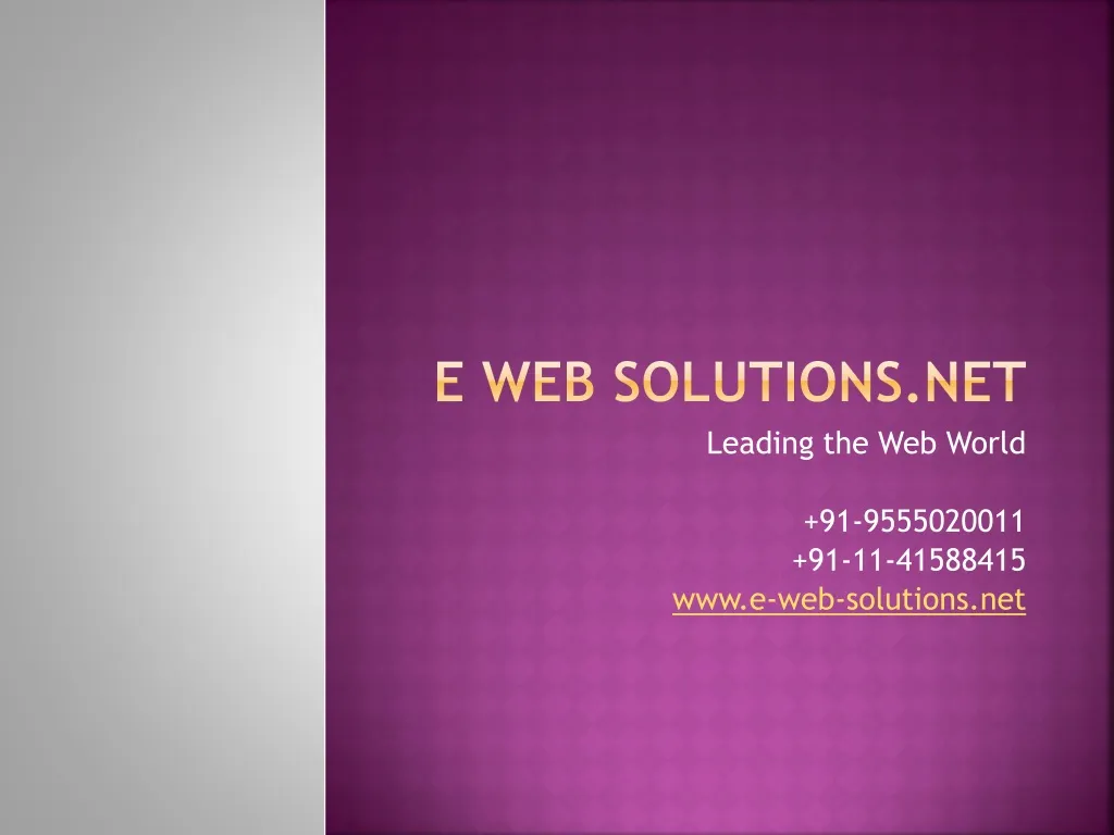 e web solutions net