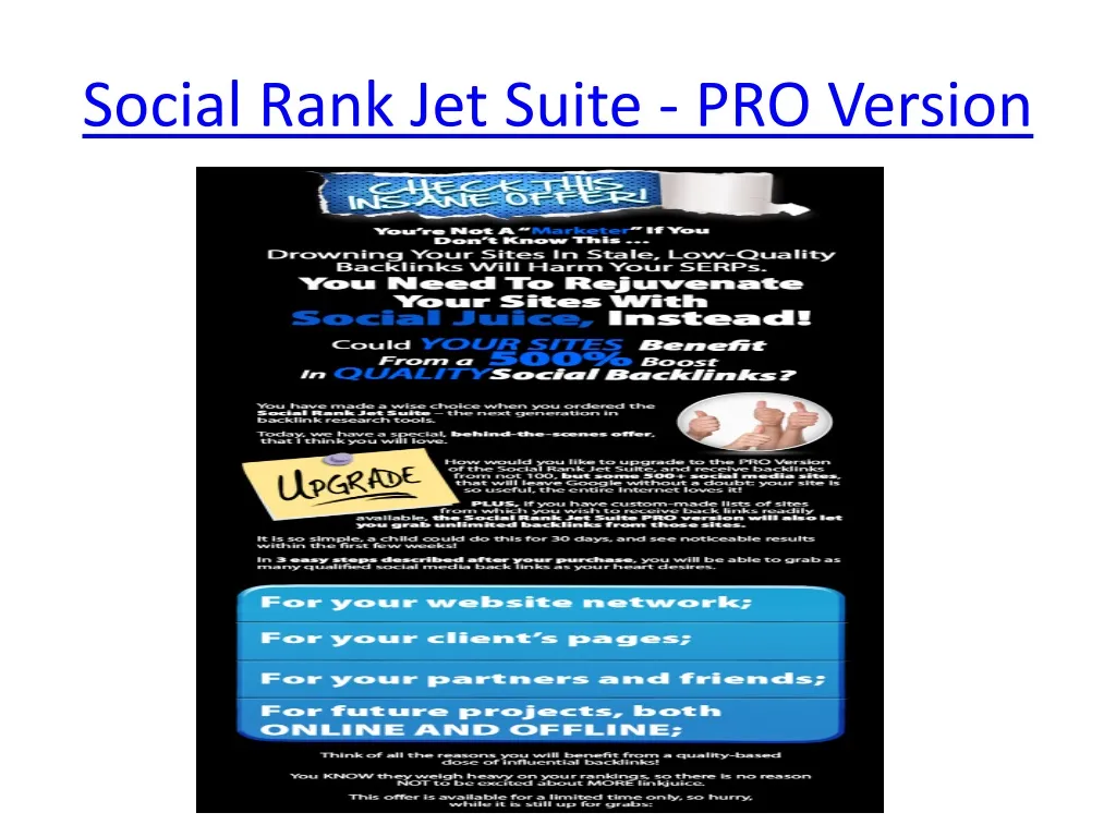 social rank jet suite pro version