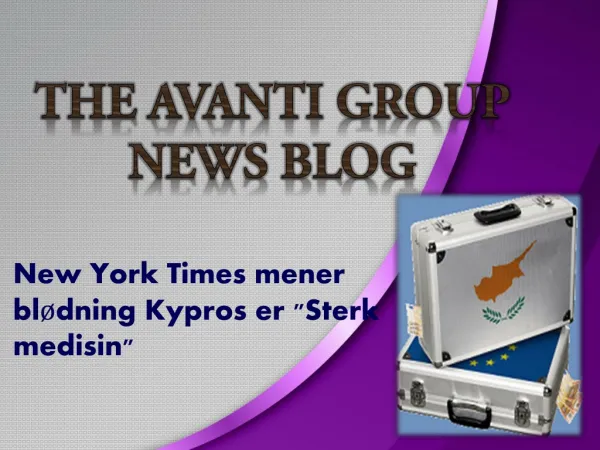 New York Times mener blødning Kypros er "Sterk medisin"