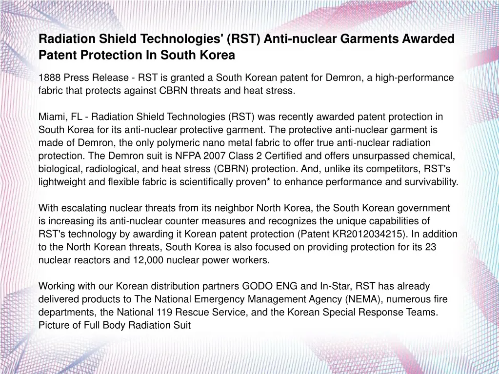 radiation shield technologies rst anti nuclear