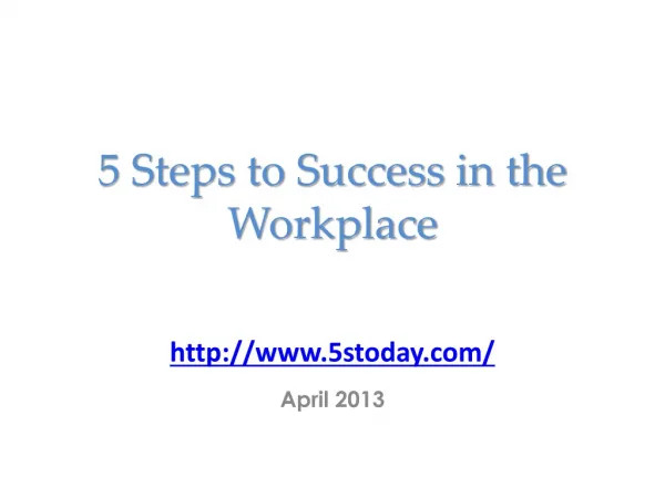 A Systematic Approach to Workplace Organization