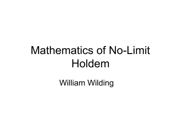 Mathematics of No-Limit Holdem