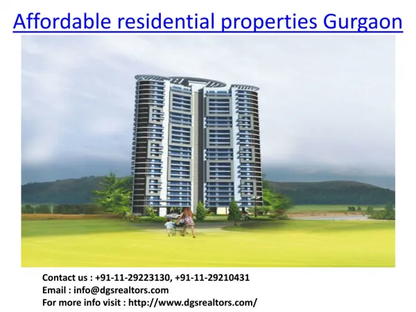 Affordable Residential Properties Gurgaon