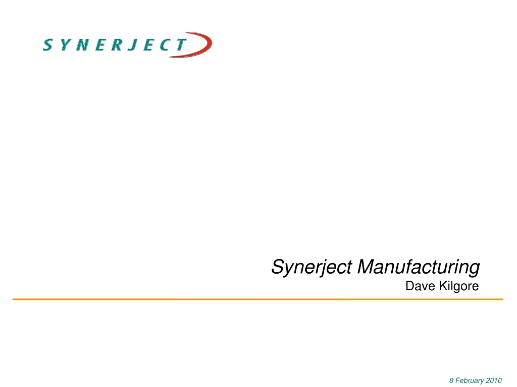 synerject manufacturing dave kilgore