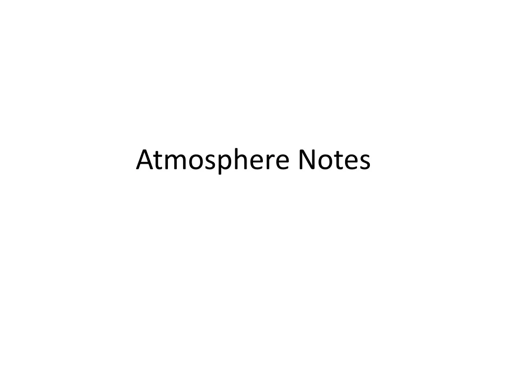 atmosphere notes