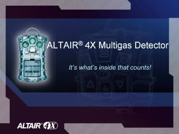 ALTAIR 4X Multigas Detector