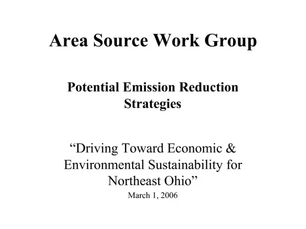 Area Source Work Group