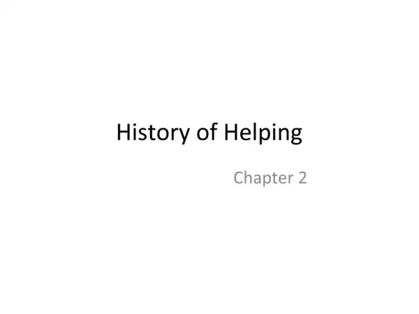 History of Helping