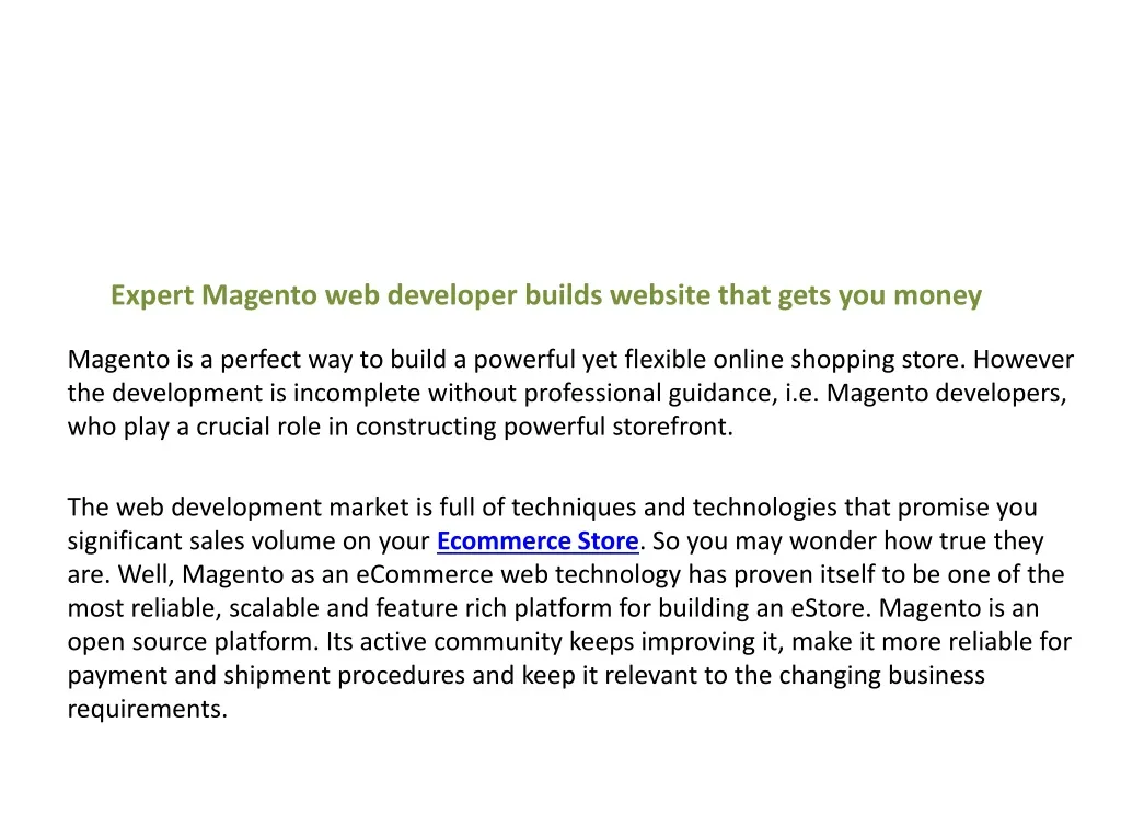 expert magento web developer builds website that gets you money