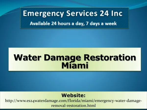 Water Damage Restoration Miami