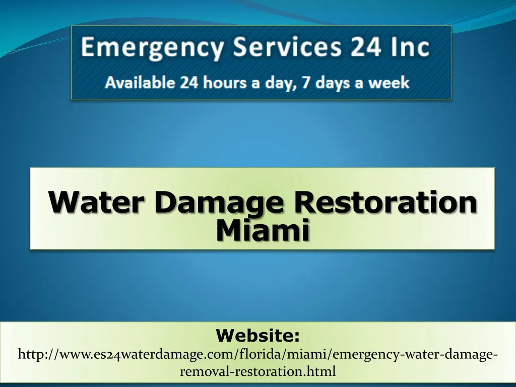 water damage restoration miami