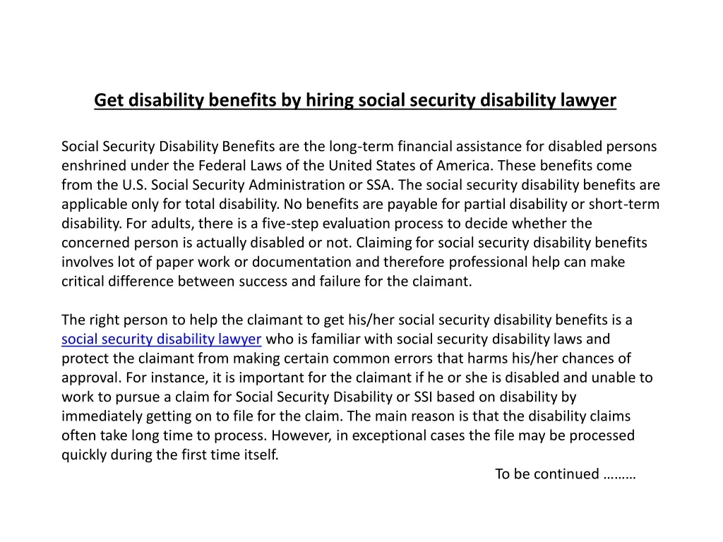 get disability benefits by hiring social security disability lawyer