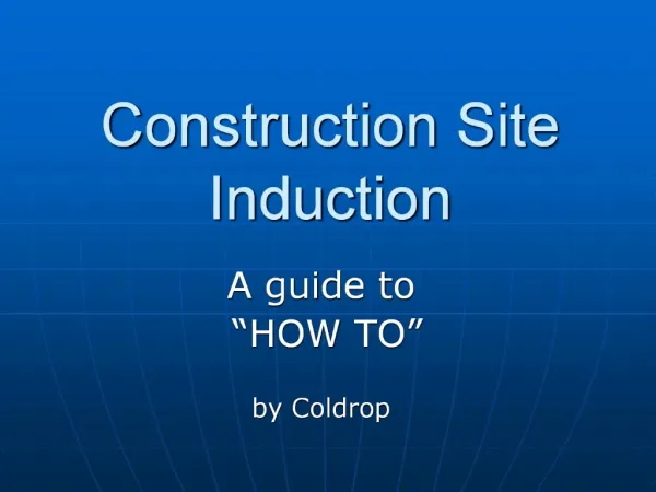 Construction Site Induction