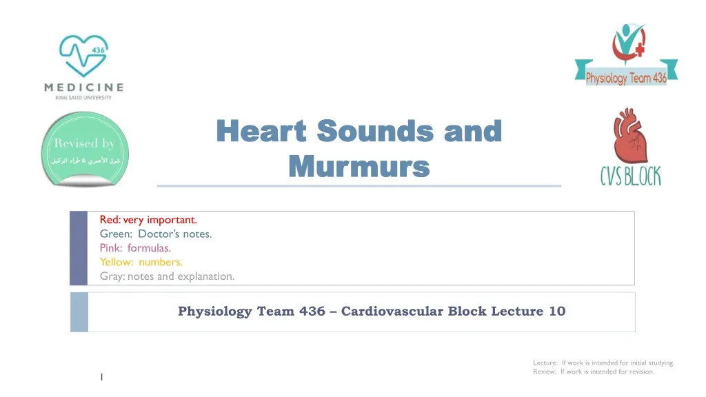 heart sounds and murmurs