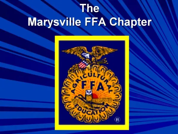 The Marysville FFA Chapter