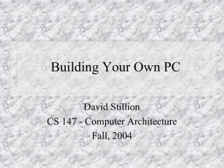Building Your Own PC - slide 1