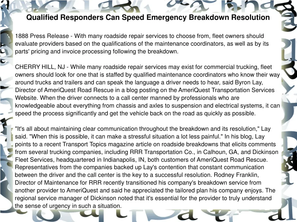 qualified responders can speed emergency